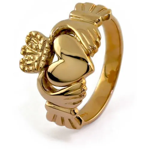 14K White Gold Claddagh Ring 5W