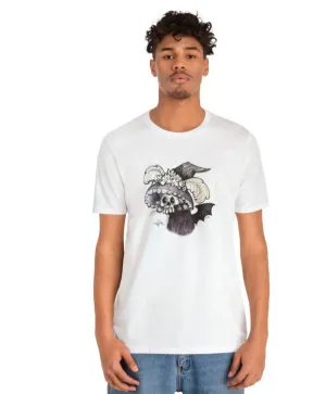 2 Spooky Catrina Unisex Jersey Short Sleeve Tee - Designed by Sadie Rothenberg (White)