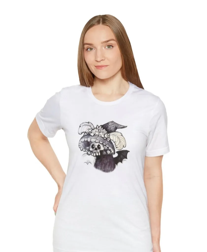 2 Spooky Catrina Unisex Jersey Short Sleeve Tee - Designed by Sadie Rothenberg (White)