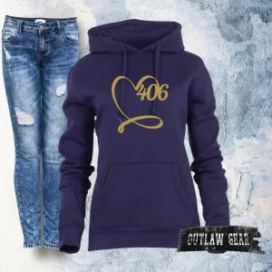406 Love Spirit Hoodie - Navy/Gold