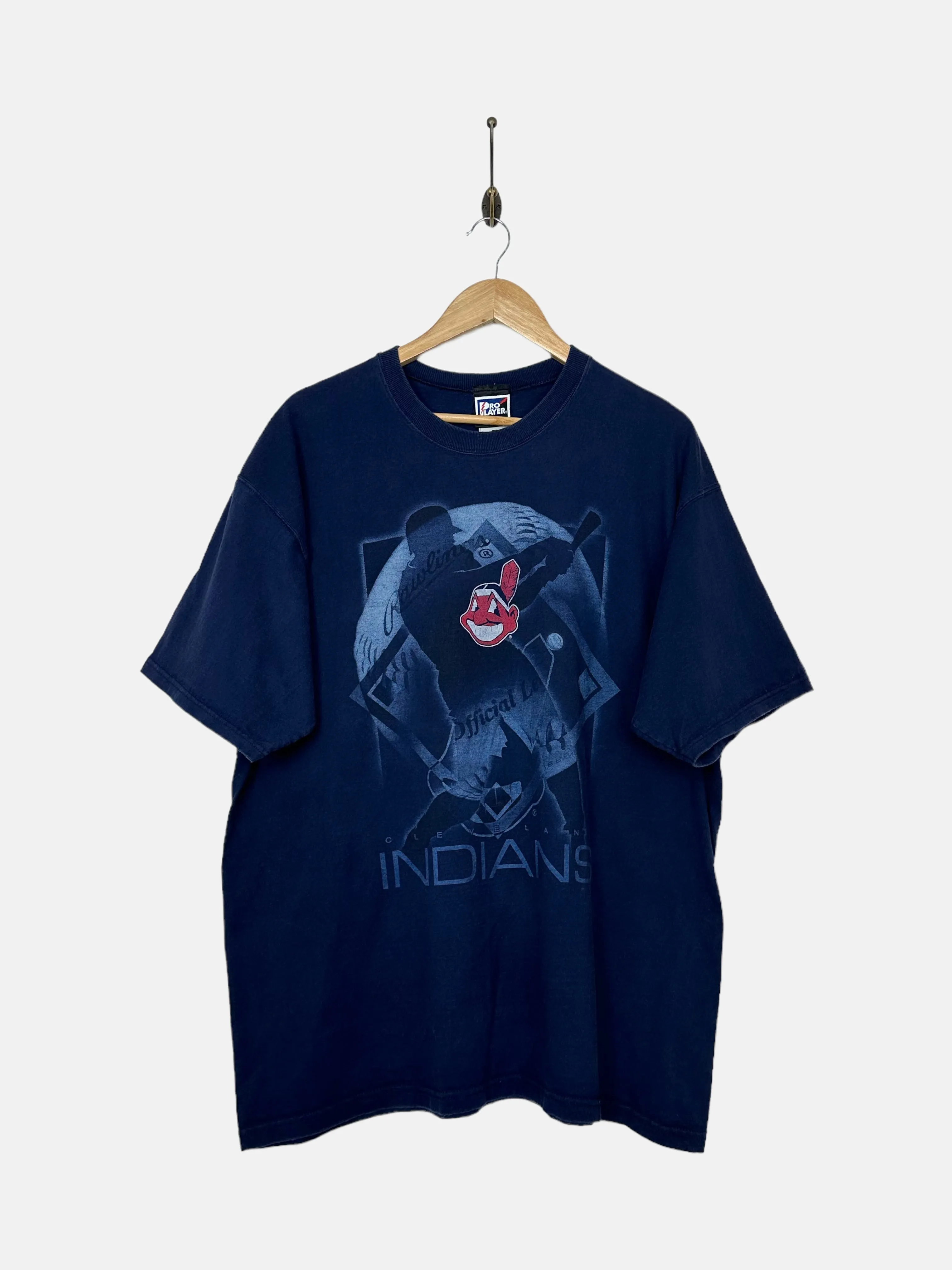 90's Cleveland Indians MLB Vintage Heavyweight T-Shirt Size XL