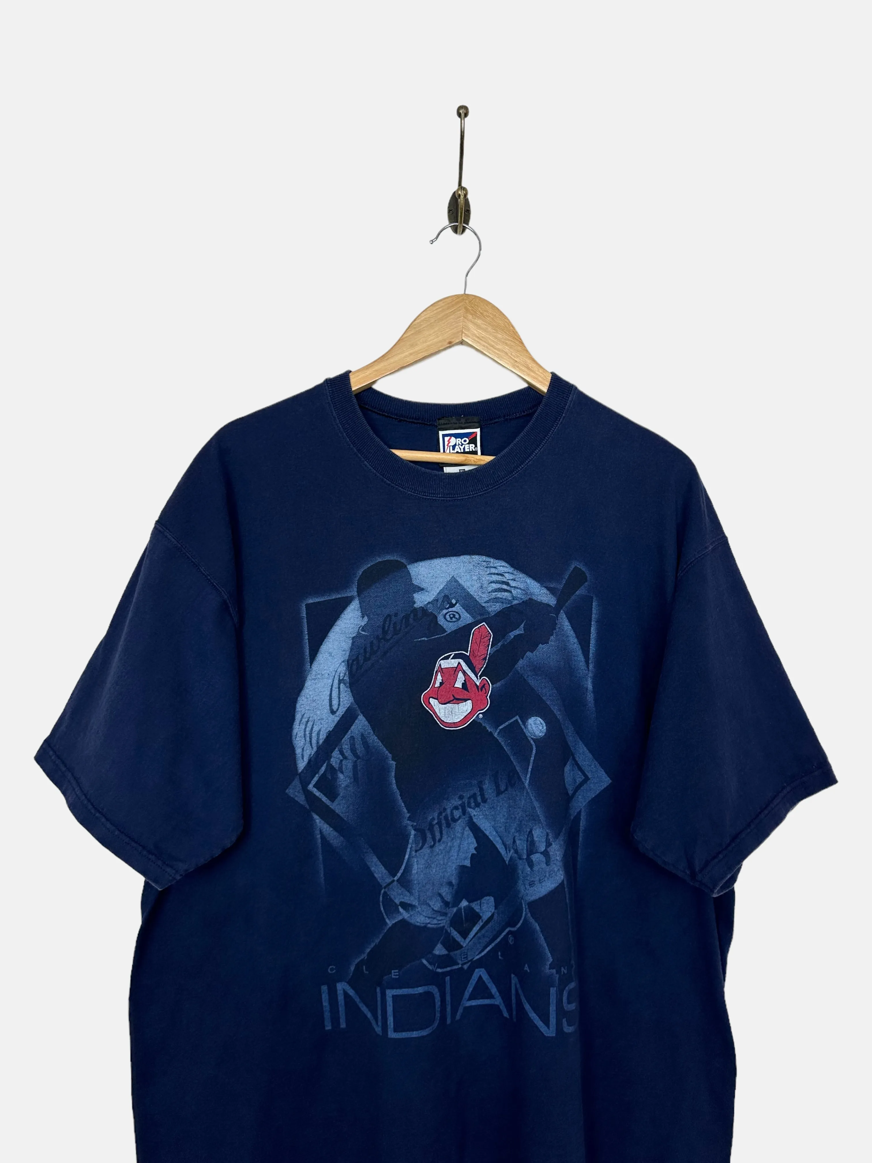 90's Cleveland Indians MLB Vintage Heavyweight T-Shirt Size XL
