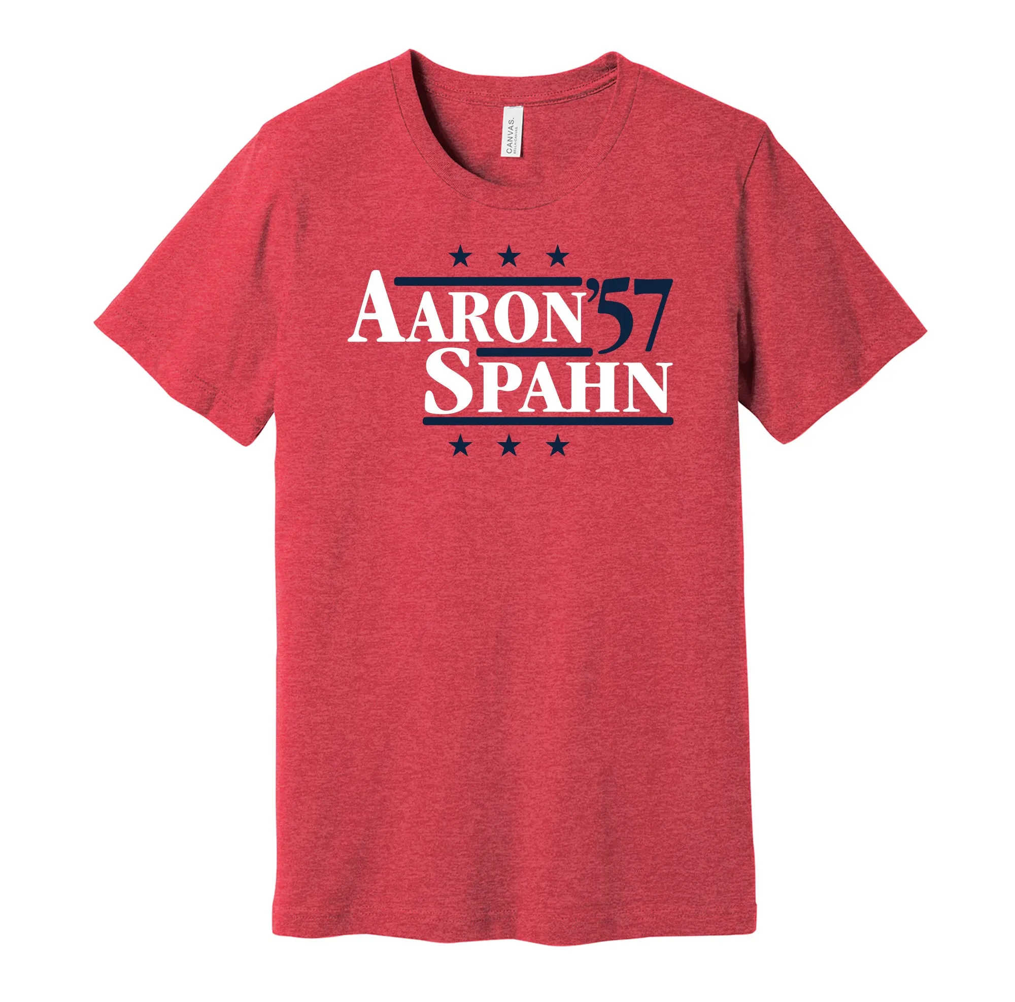 Aaron & Spahn '57 - Atlanta Legends Political Campaign Parody T-Shirt - Hyper Than Hype Shirts