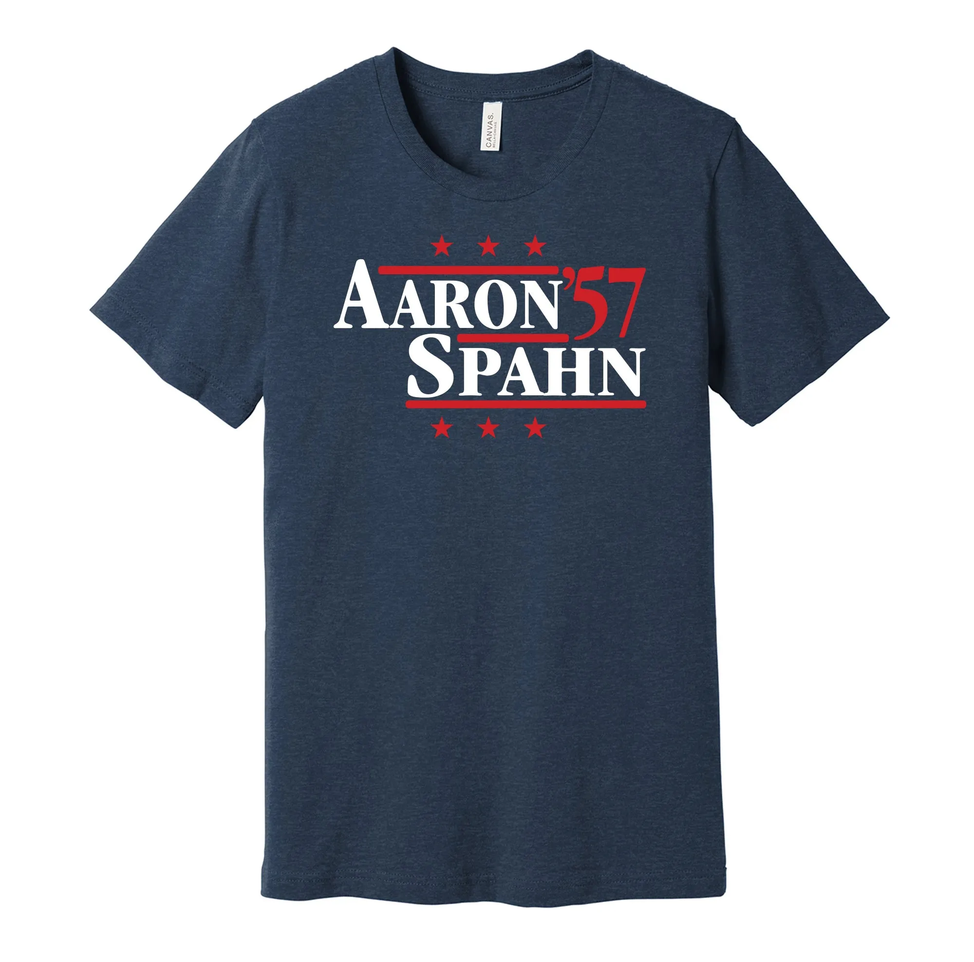 Aaron & Spahn '57 - Atlanta Legends Political Campaign Parody T-Shirt - Hyper Than Hype Shirts