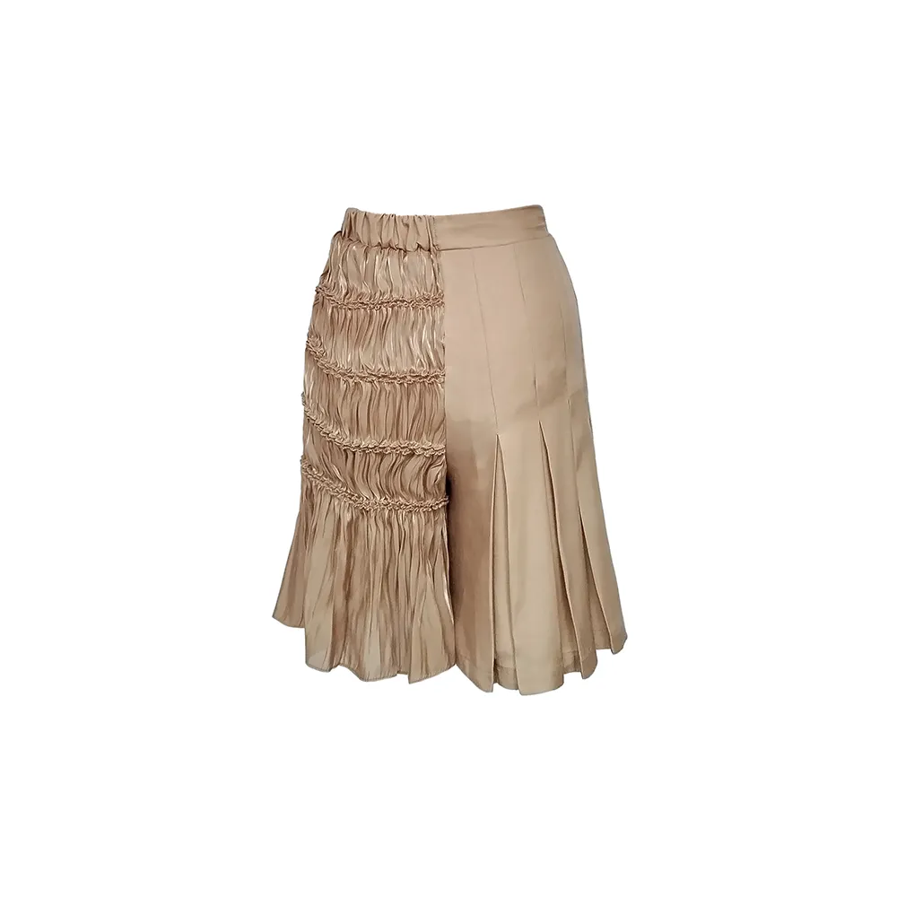 Abril- Pleats And Shibori Shorts