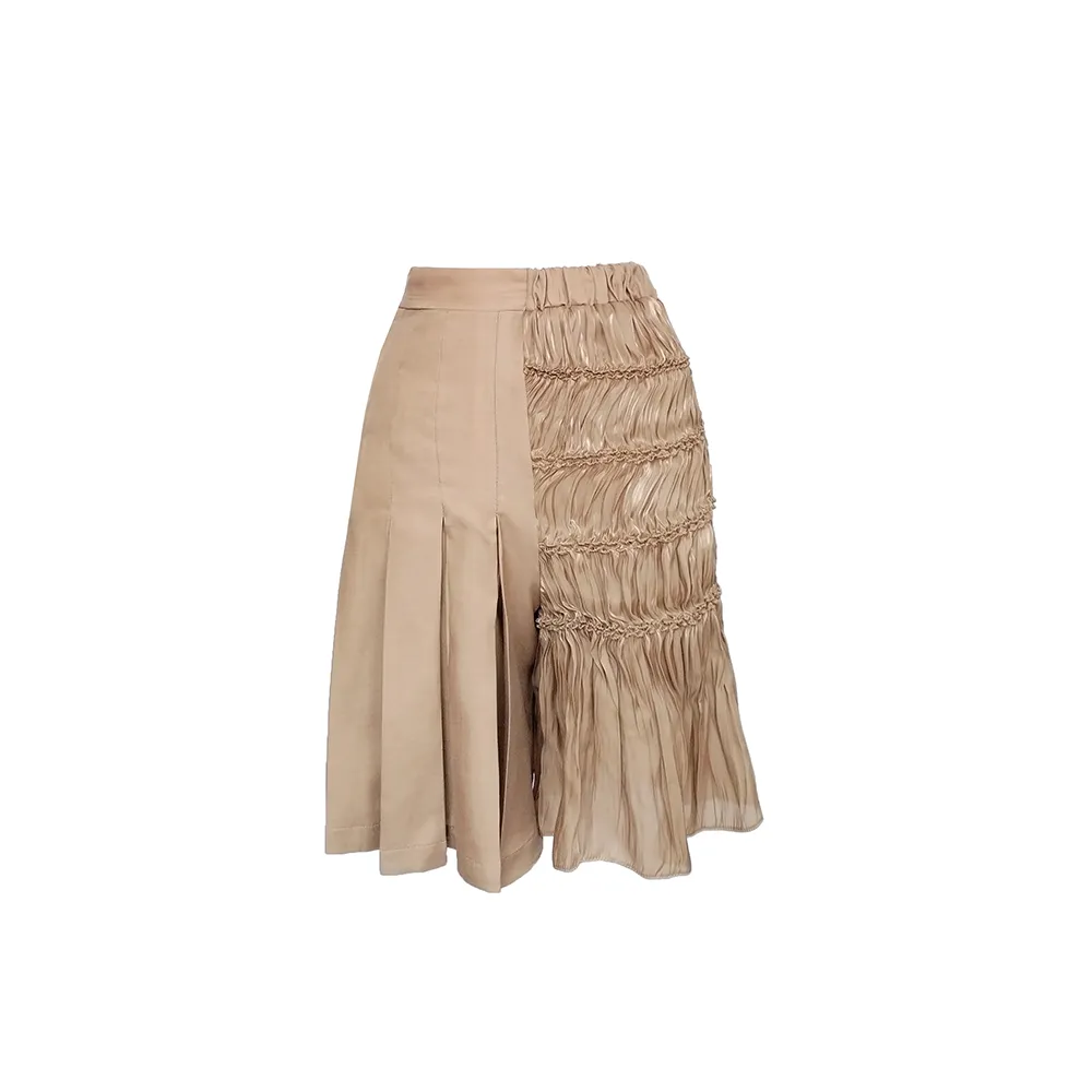 Abril- Pleats And Shibori Shorts