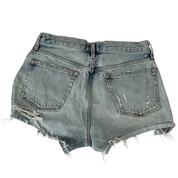 AGOLDE Parker Vintage Cutoff Denim Shorts Distressed Raw Hem Button Fly 27