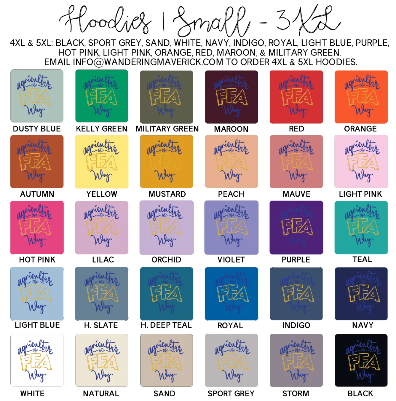 Agriculture the FFA Way Hoodie (S-3XL) Unisex - Multiple Colors!