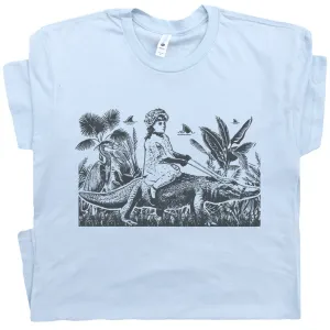 Alligator Girl Shirt Weird Strange Odd Oddities Retro TShirt