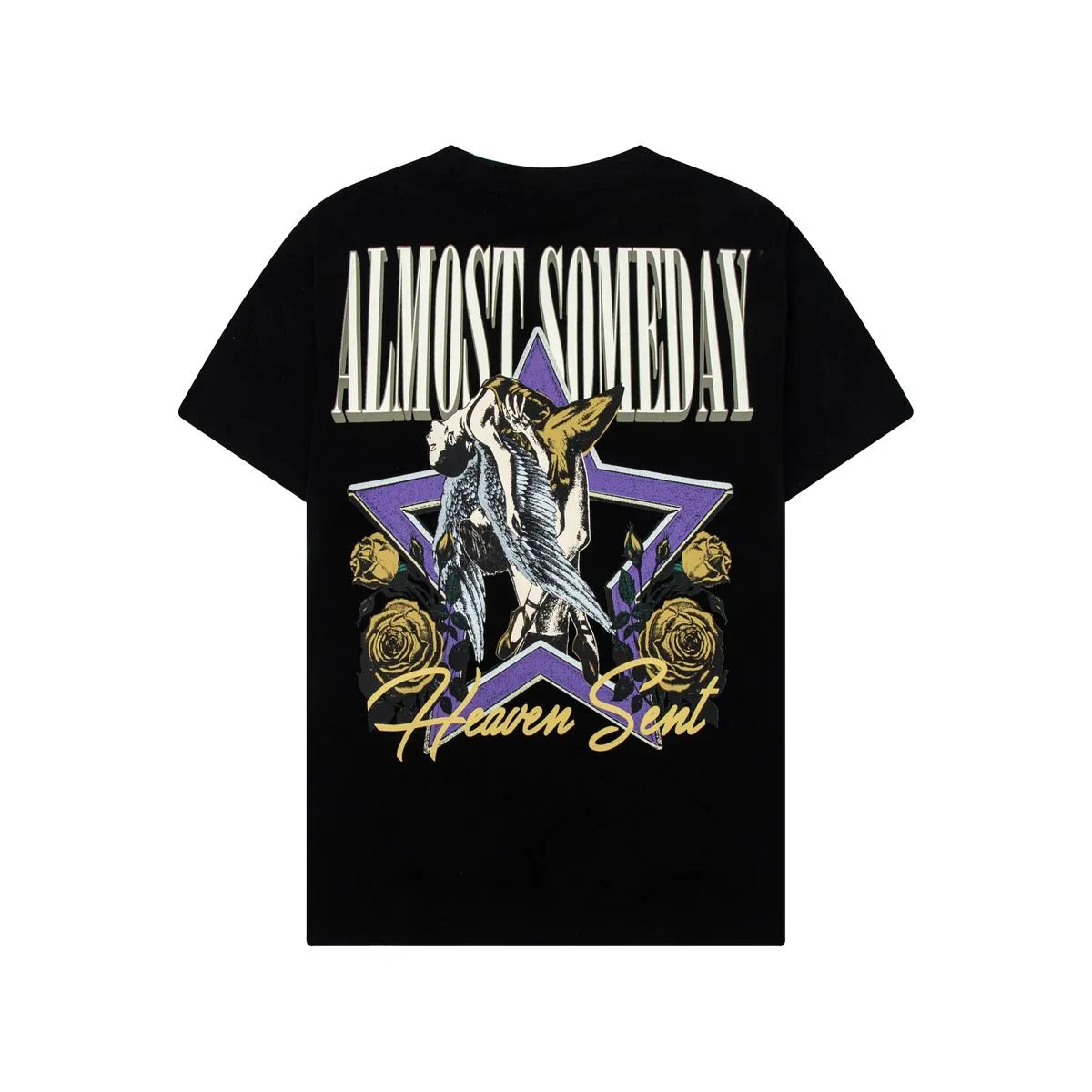 ALMOST SOMEDAY HEAVEN SENT TEE (BLACK)