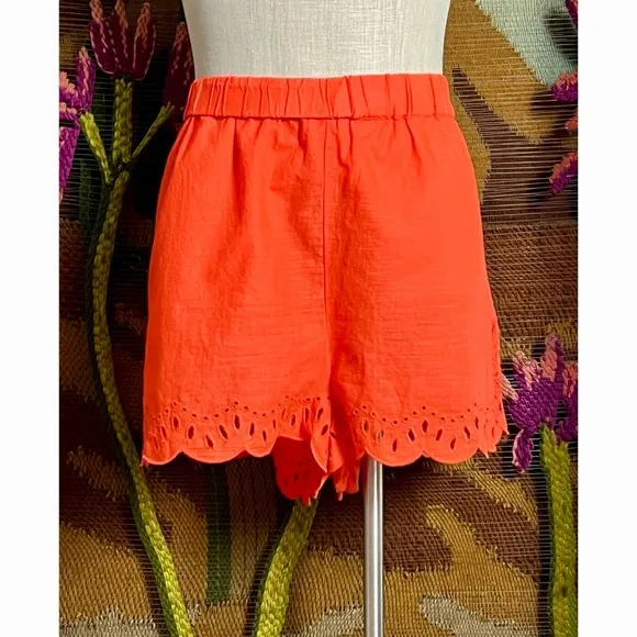 Anthropologie Eyelet Pajama Shorts S
