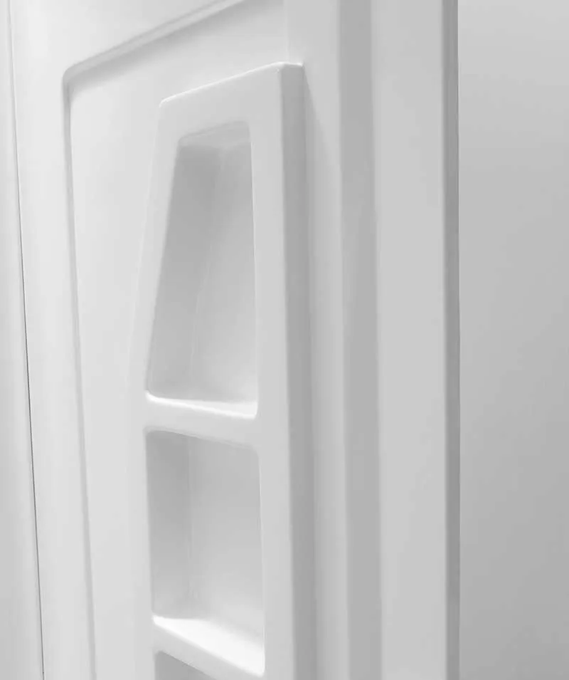 Anzzi Forum 60 in. x 36 in. x 74 in. 3-piece DIY Friendly Alcove Shower Surround in White