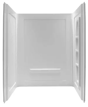 Anzzi Forum 60 in. x 36 in. x 74 in. 3-piece DIY Friendly Alcove Shower Surround in White