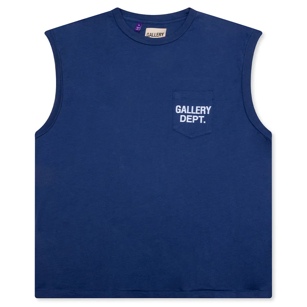 Augi Sleeveless Tee - Navy