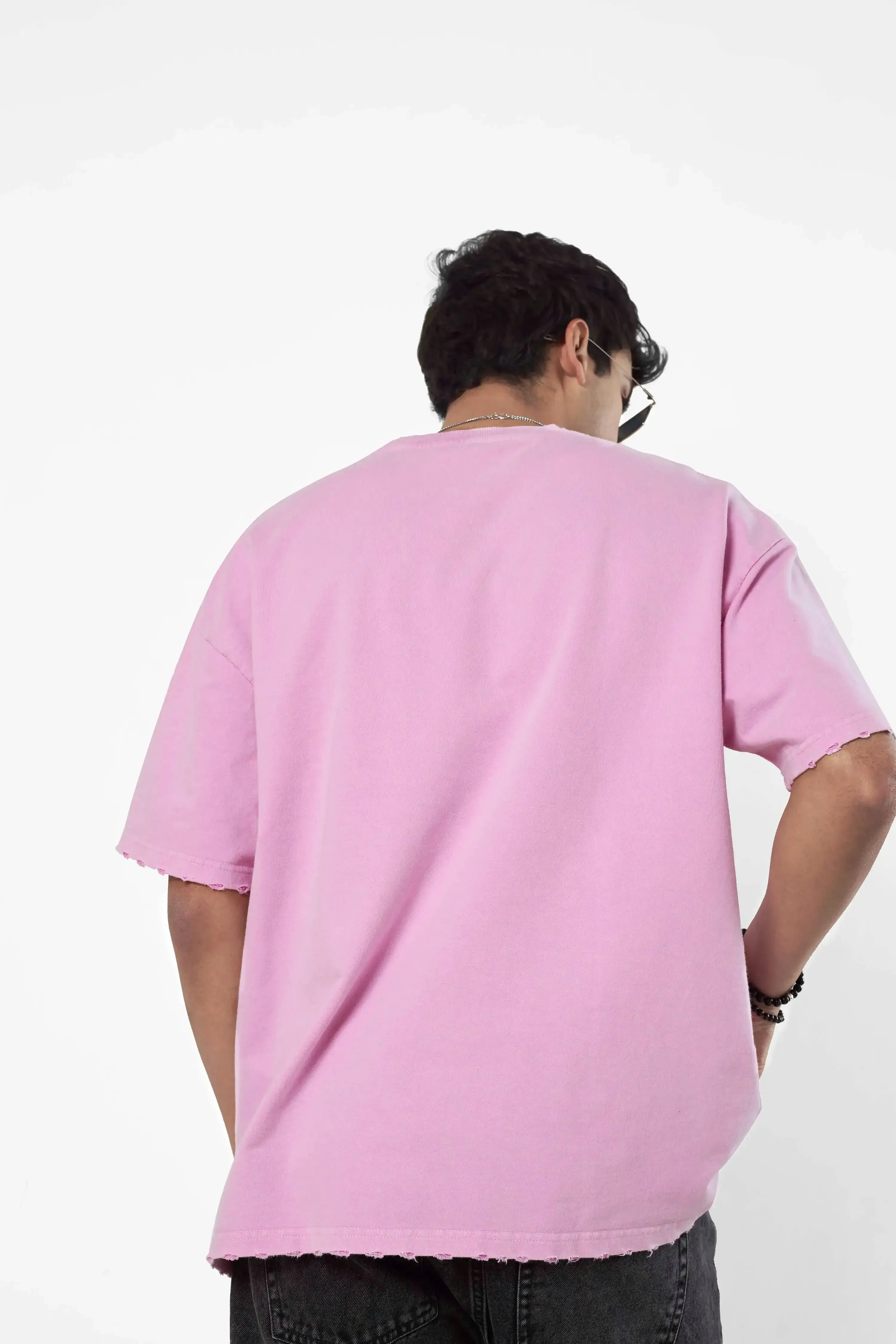 Baby Pink Distressed T-Shirt