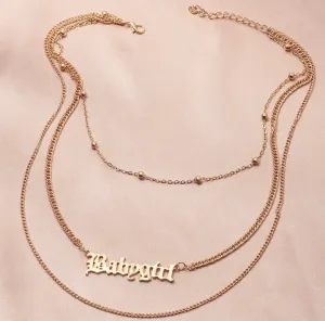 Babygirl Triple Layered Necklace