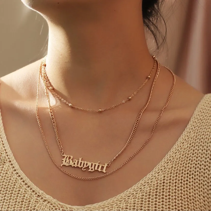 Babygirl Triple Layered Necklace