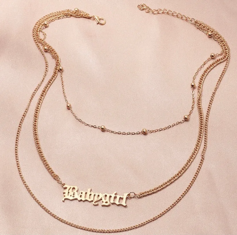 Babygirl Triple Layered Necklace