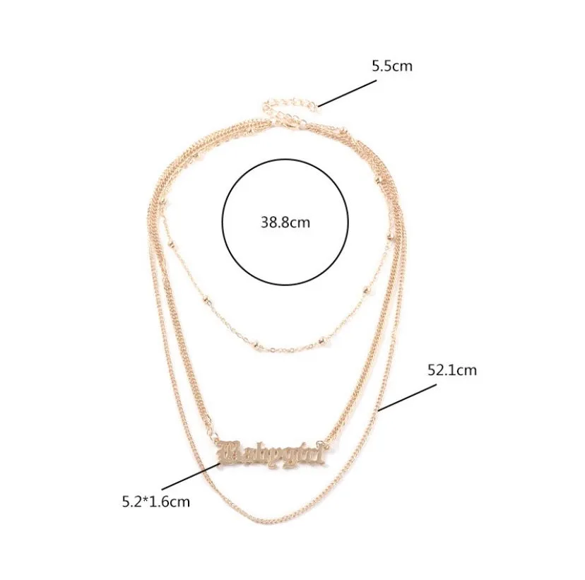 Babygirl Triple Layered Necklace