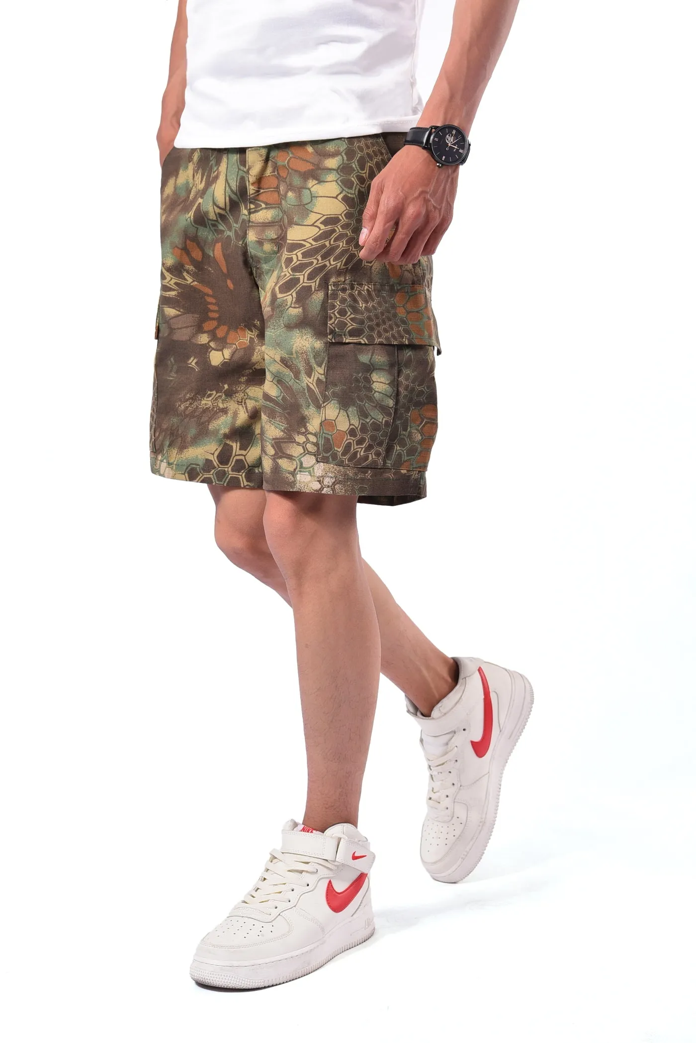 BACKBONE Mens Casual Cargo Shorts Army Military BDU Shorts with RipStop Fabric
