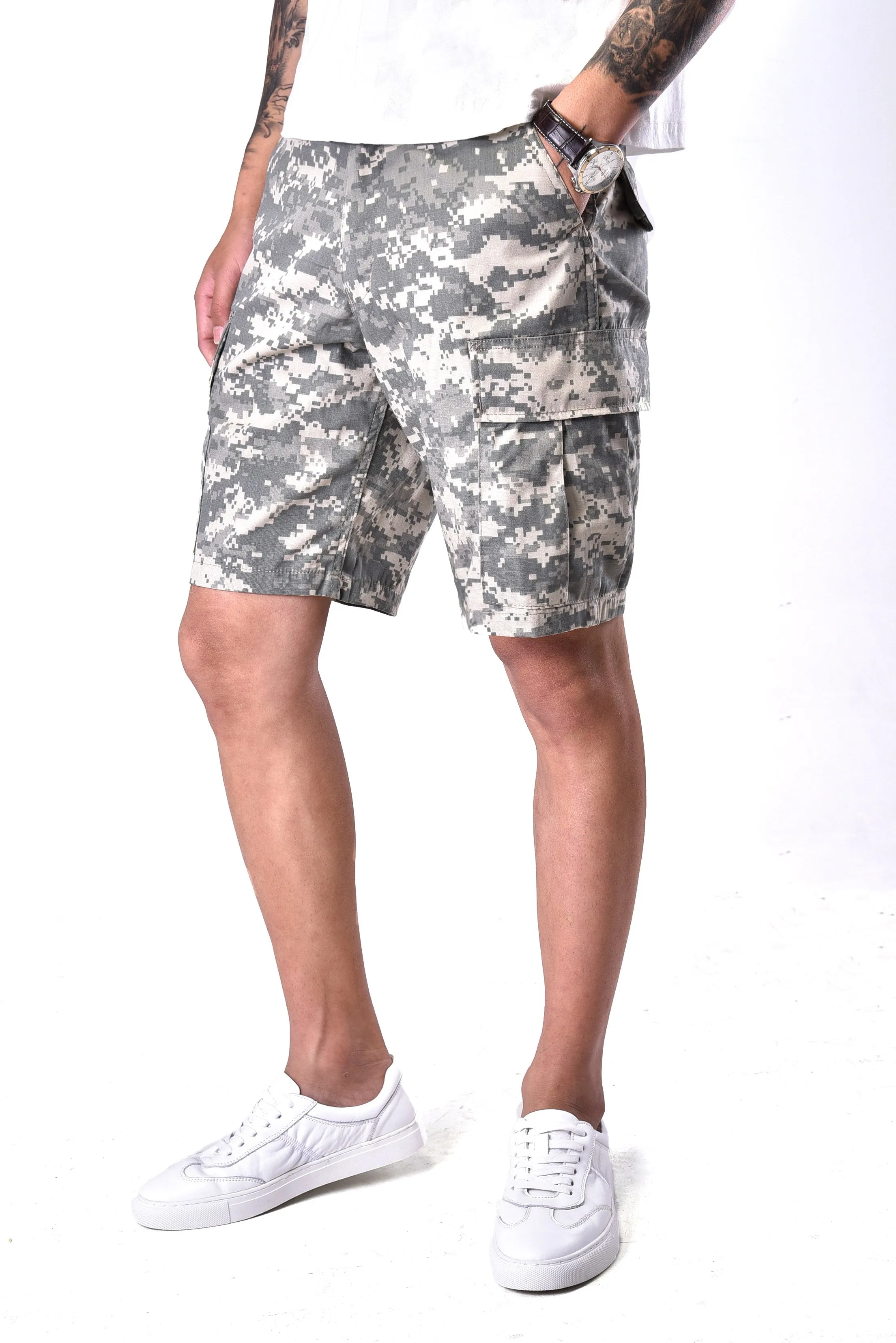 BACKBONE Mens Casual Cargo Shorts Army Military BDU Shorts with RipStop Fabric