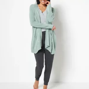Barefoot Dreams CozyChic Ultra Lite Hooded Seashore Cardigan