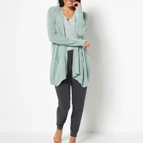 Barefoot Dreams CozyChic Ultra Lite Hooded Seashore Cardigan