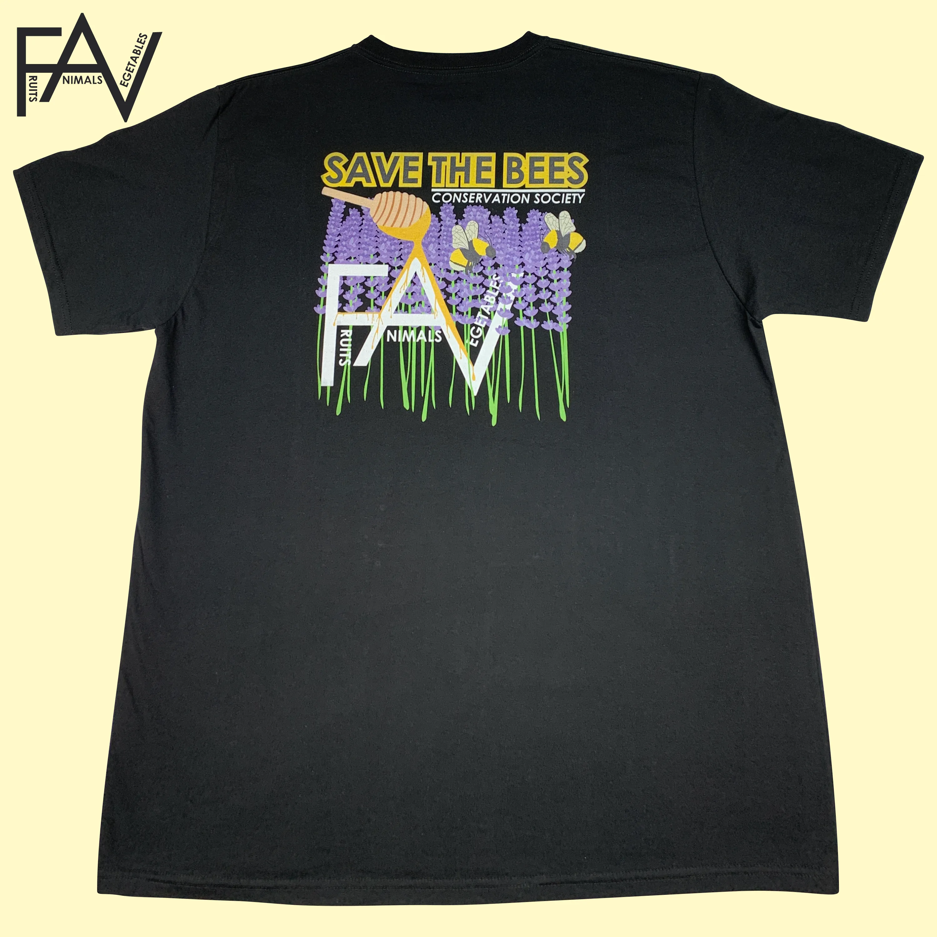 Bee - Black Organic Heavyweight T-Shirt