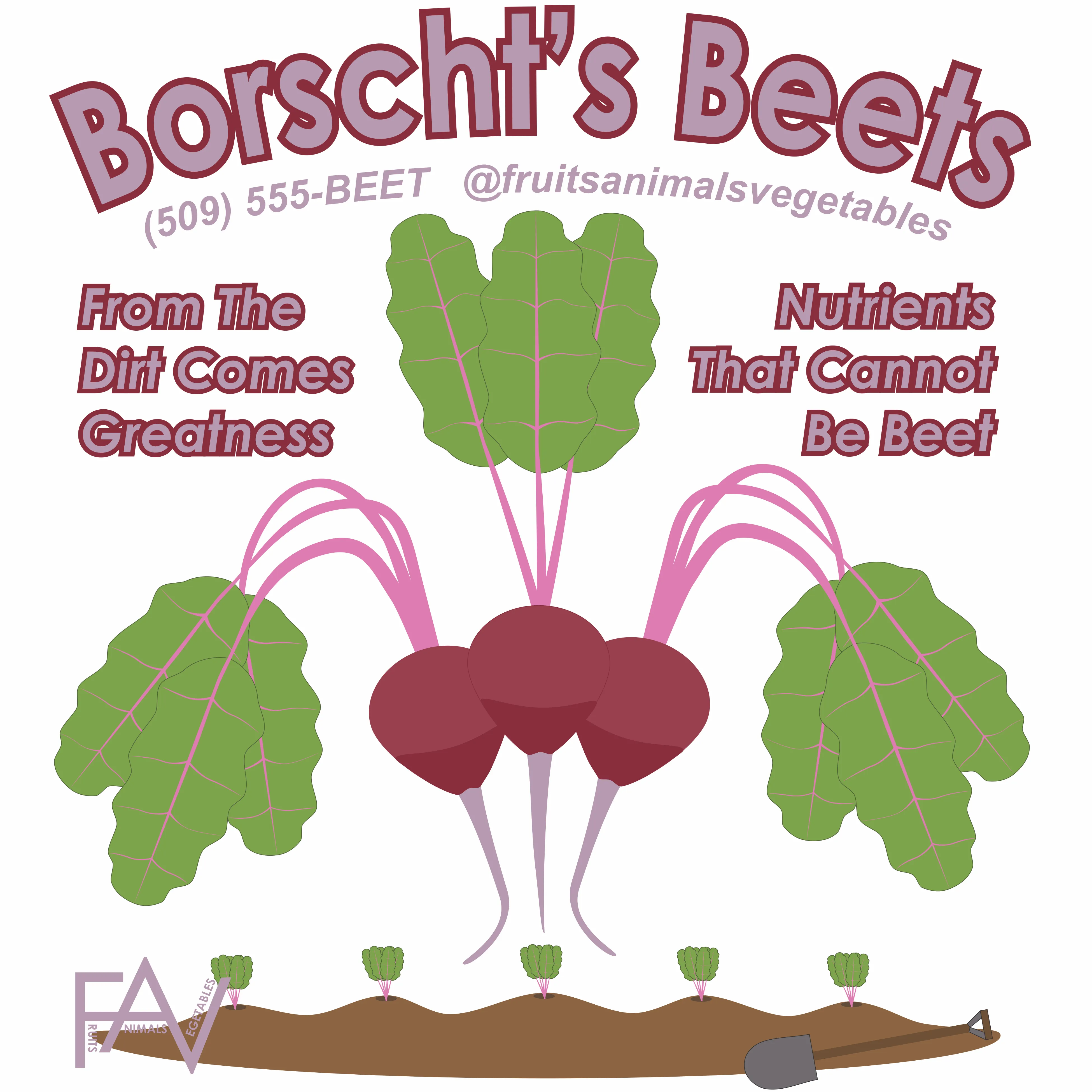 Beet - White Organic Heavyweight T-Shirt