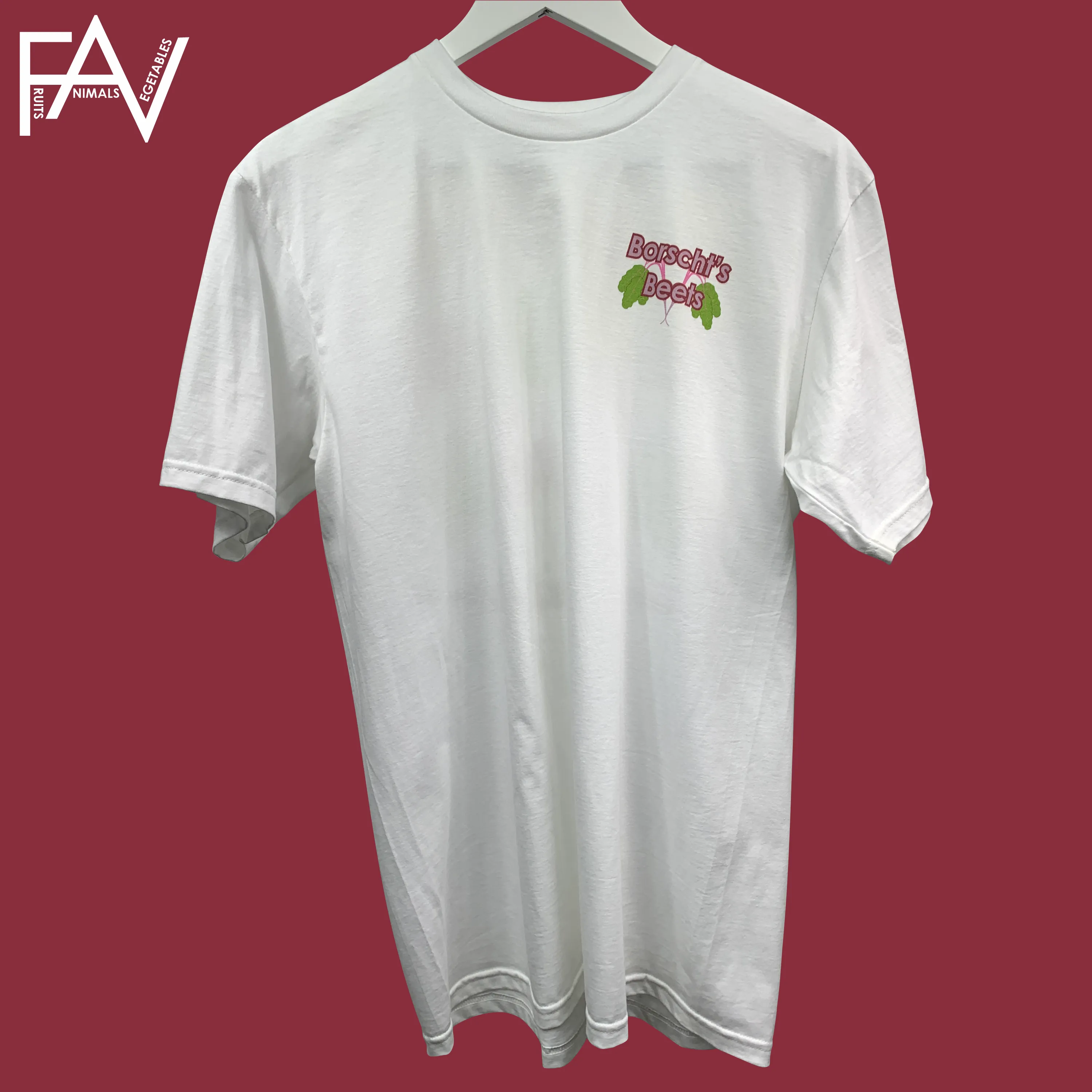 Beet - White Organic Heavyweight T-Shirt