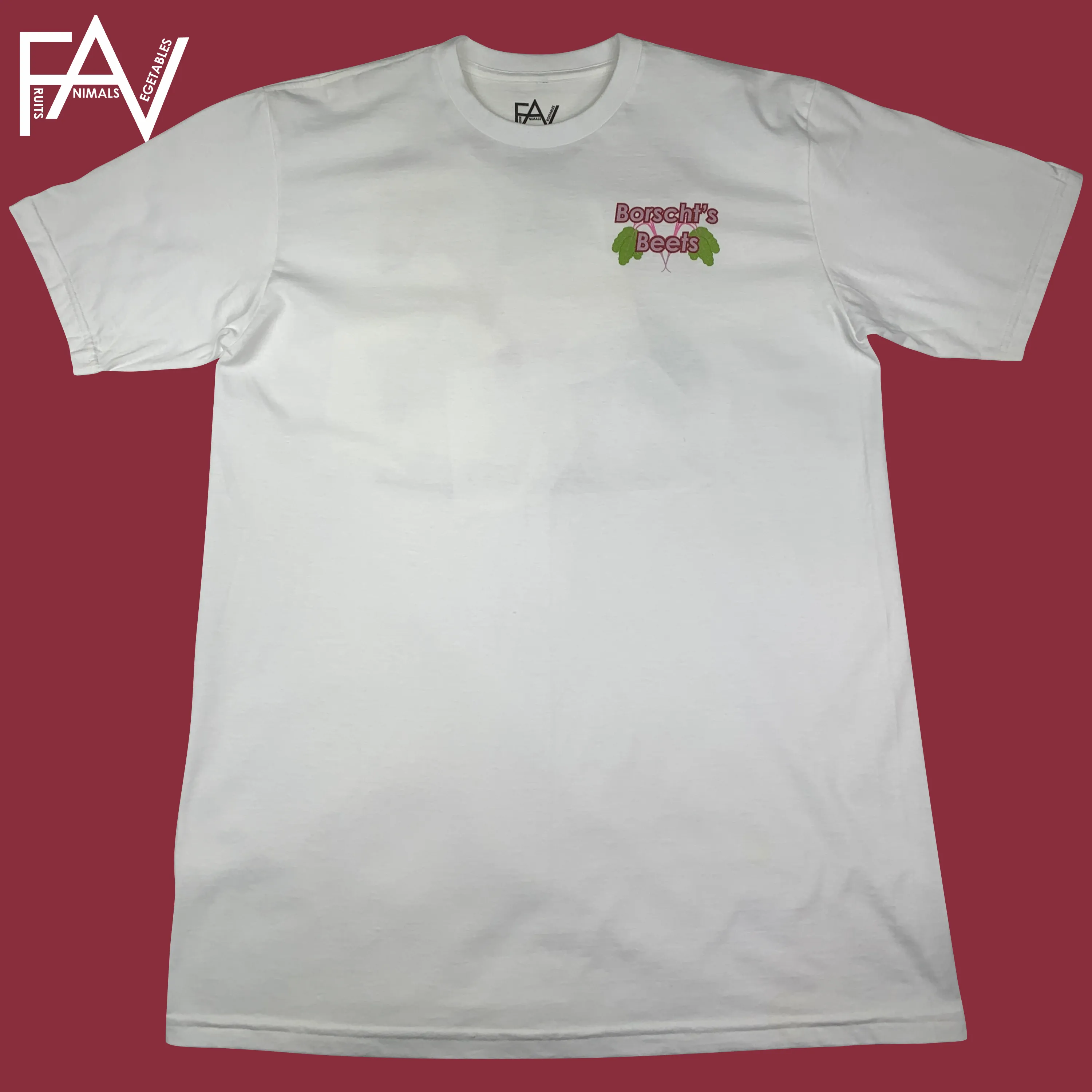 Beet - White Organic Heavyweight T-Shirt