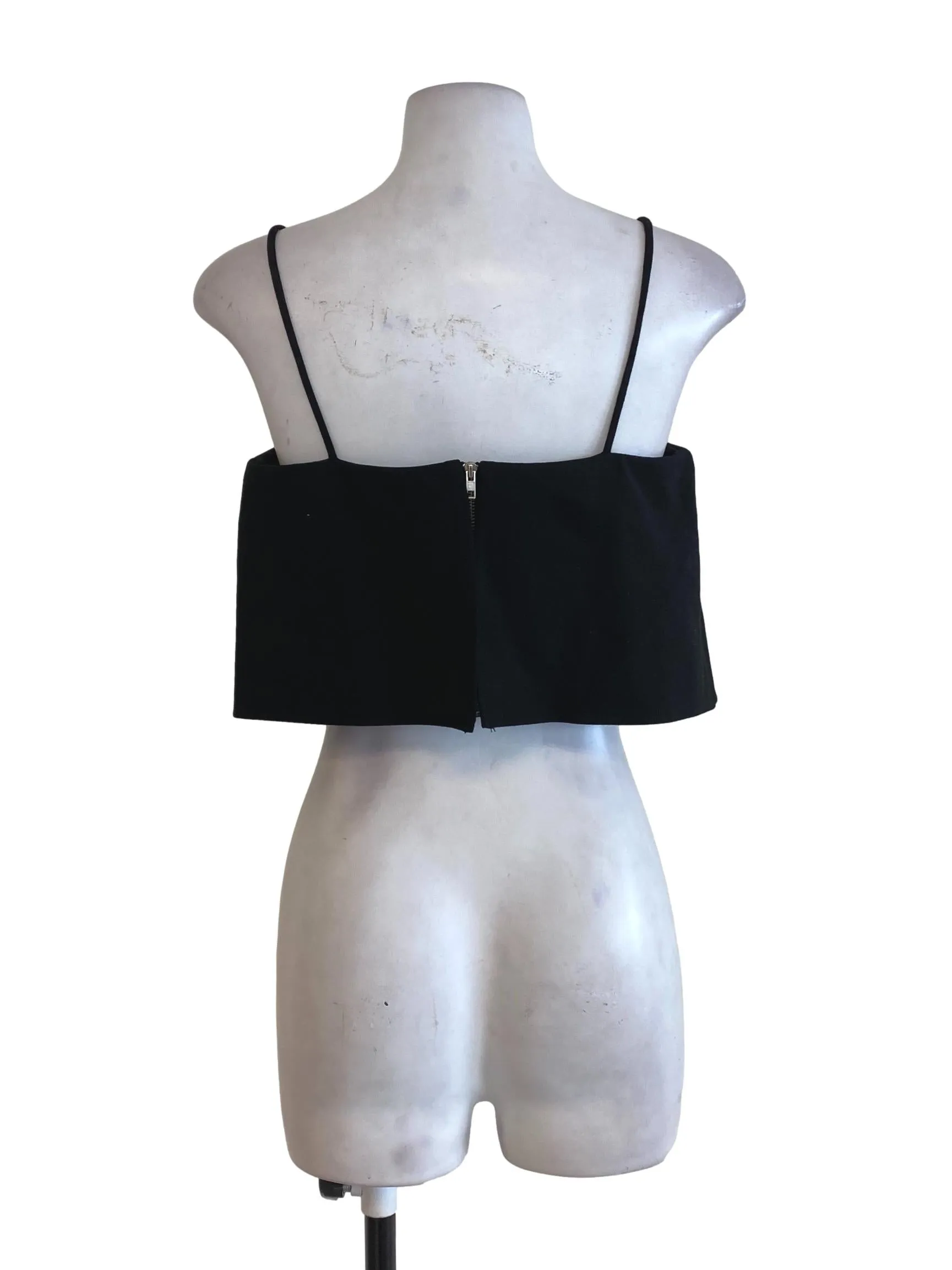 Black Layered Crop Top LB