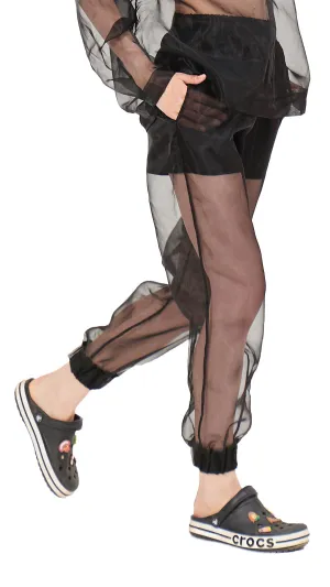 Black Organza Joggers