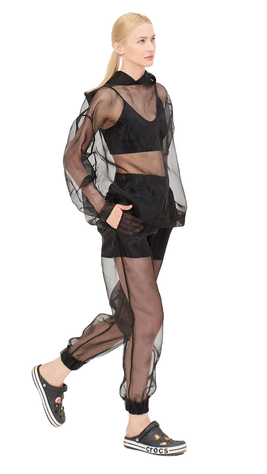 Black Organza Joggers