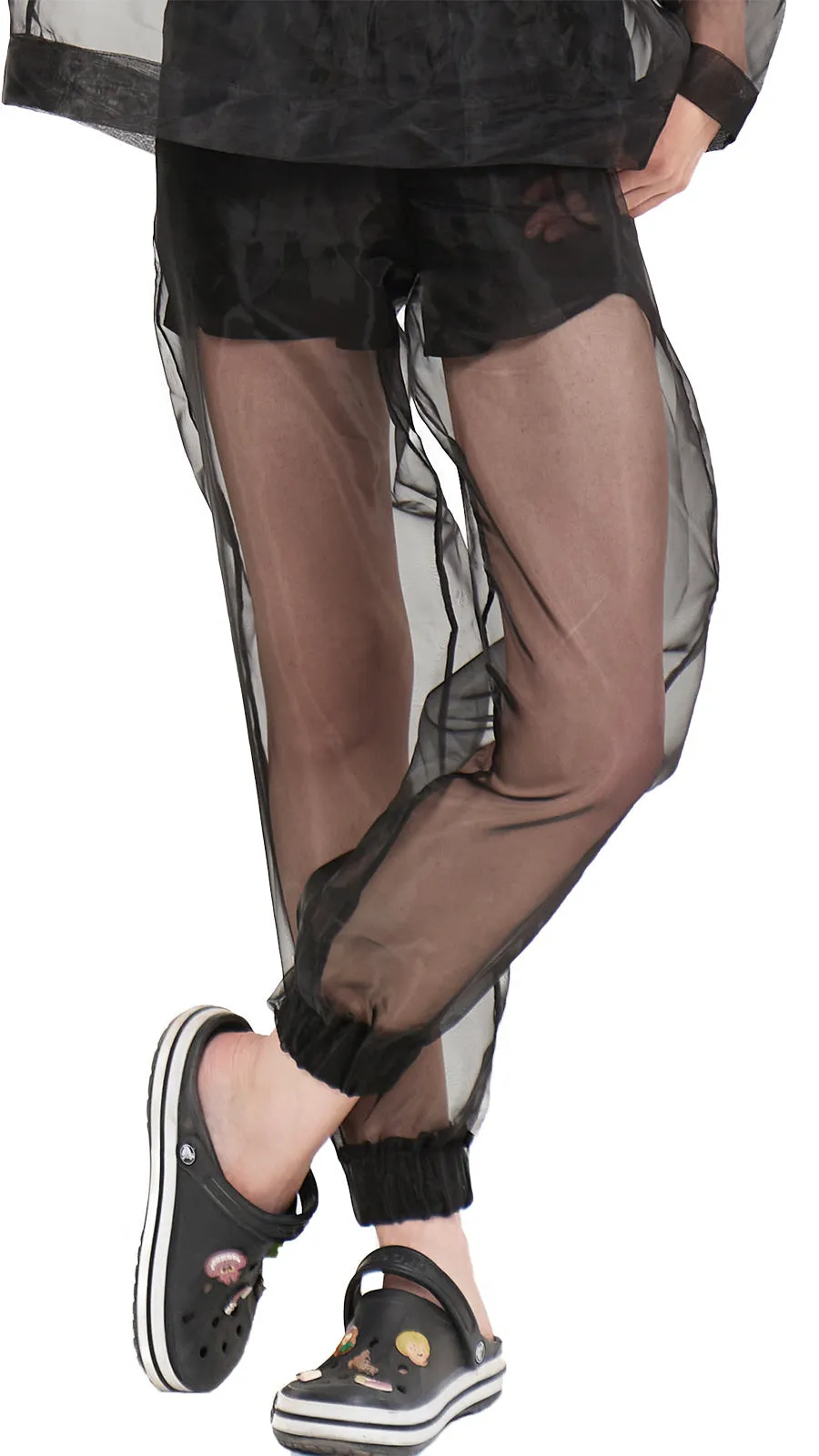 Black Organza Joggers