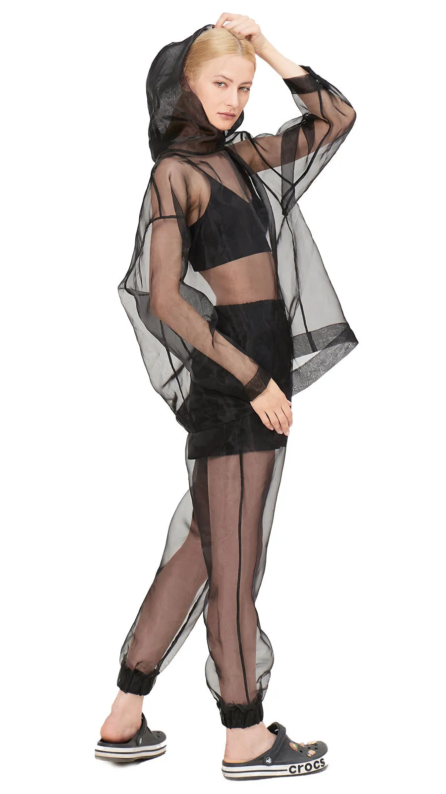 Black Organza Joggers