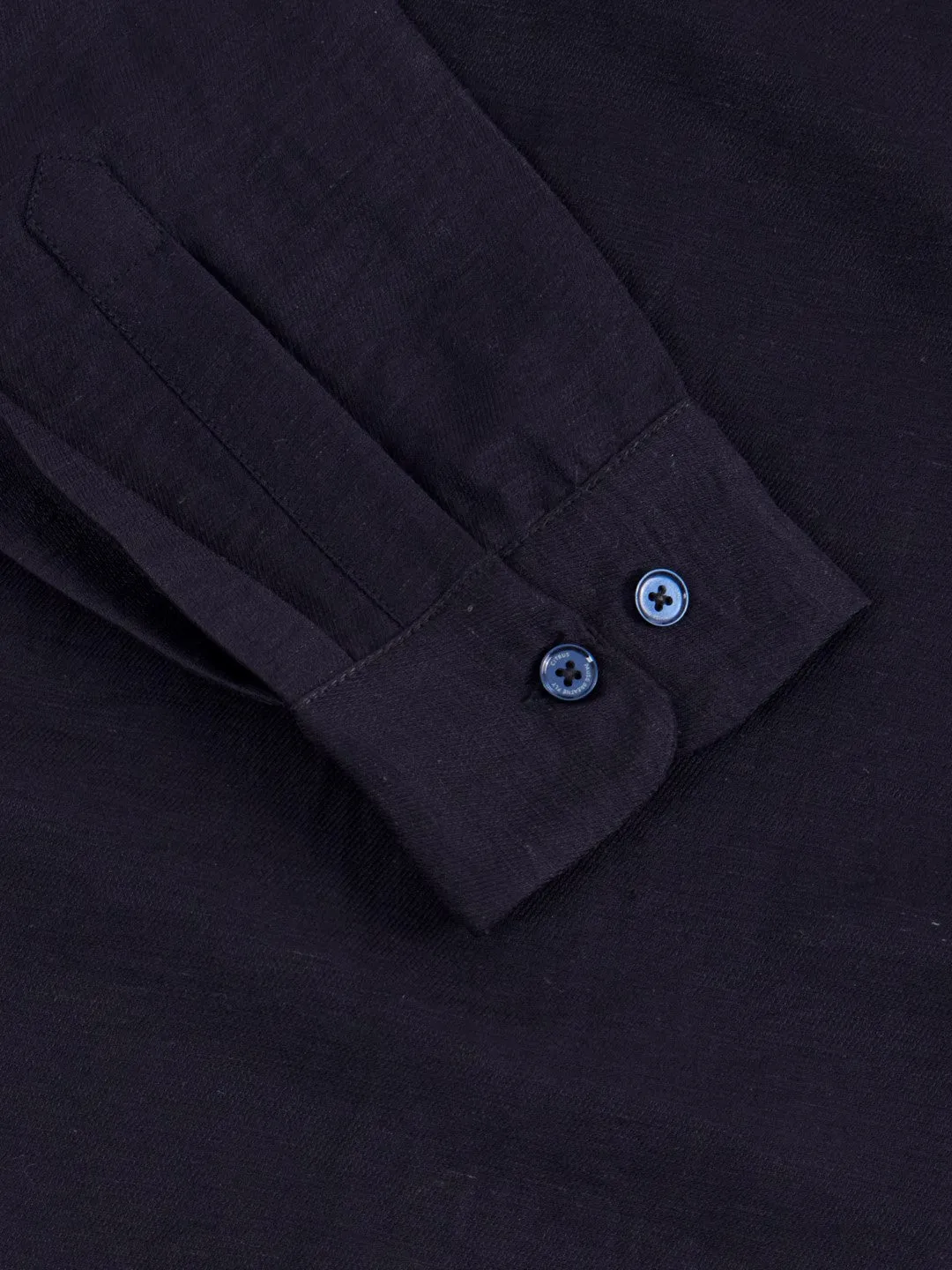 Black Plain Full Sleeves Shirt