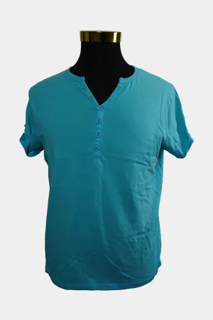 BLAQ Blue V-Neck T-Shirt