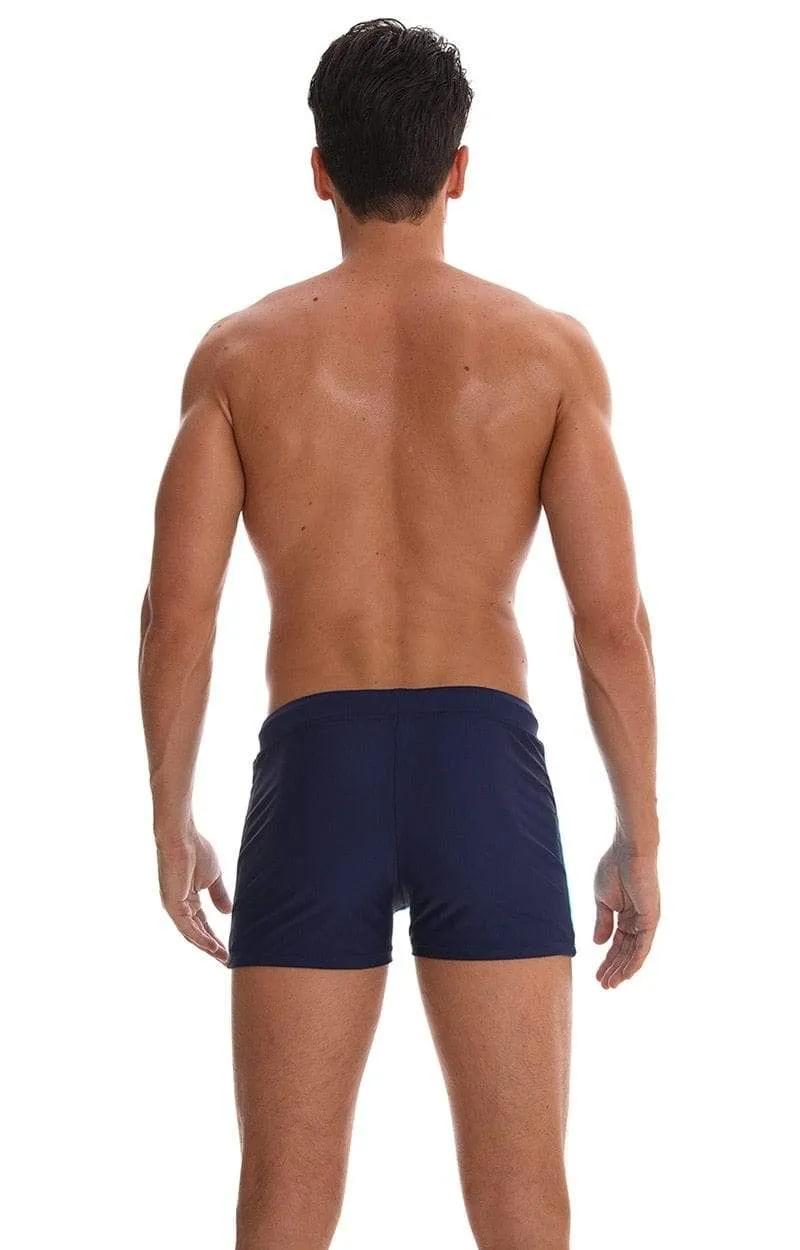 Blue Racing Trunks Swimsuit