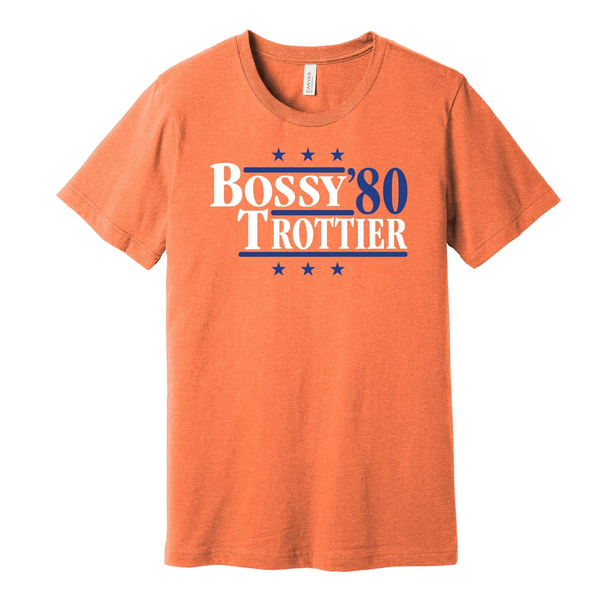 Bossy & Trottier '80 - New York Legends Political Campaign Parody T-Shirt - Hyper Than Hype Shirts