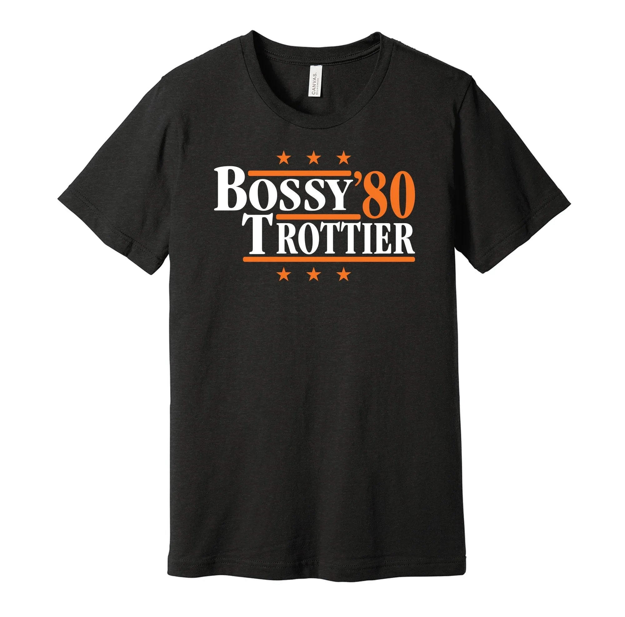 Bossy & Trottier '80 - New York Legends Political Campaign Parody T-Shirt - Hyper Than Hype Shirts