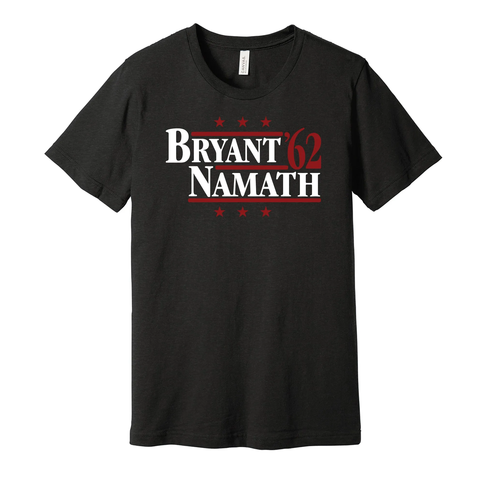 Bryant & Namath '62 - Alabama Football Political Campaign Parody T-Shirt - Hyper Than Hype Shirts