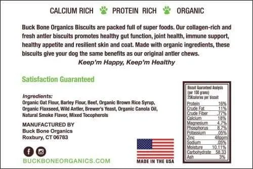 Buck Bone Organics- Organic Antler Biscuits