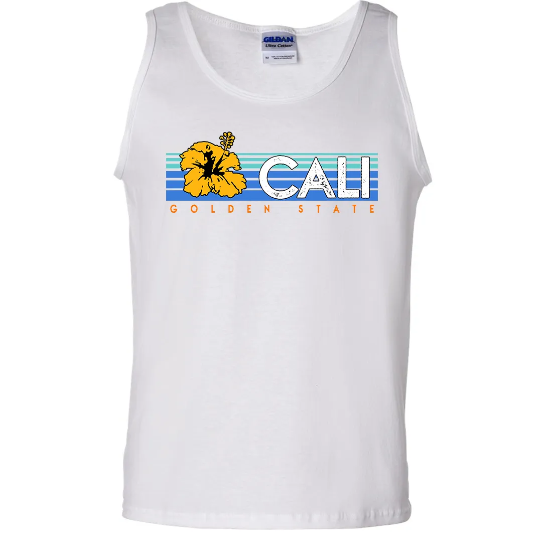 Cali Golden State Hibiscus Asst Colors Tank Top