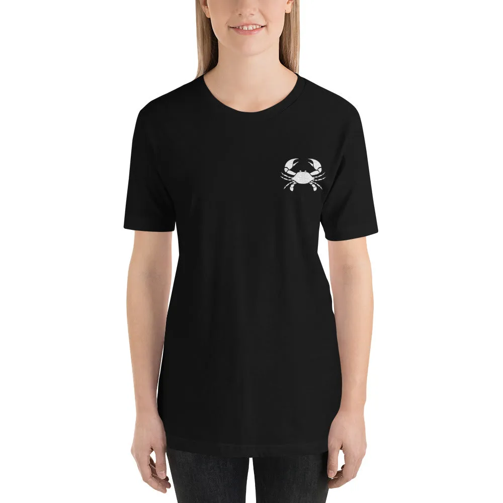 CANCER T SHIRT - Sign Logo Embroidery - Zodiac Shirt for Women