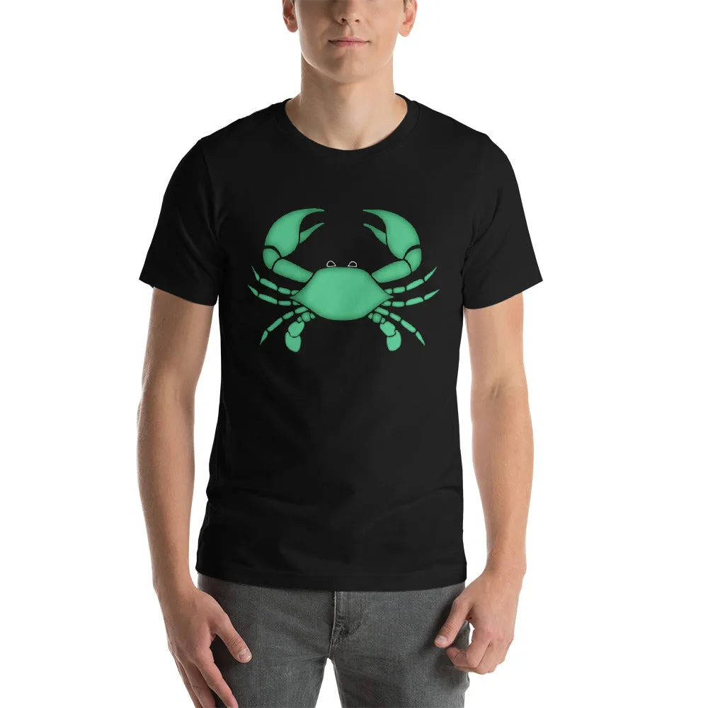 CANCER T SHIRT - Zodiac Symbol - Green Crab Graphics - Sign Shirt for Men and Women (Unisex)