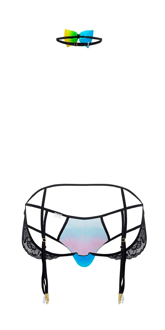 Candyman 99630 Colorful Garter Jockstrap Rainbow