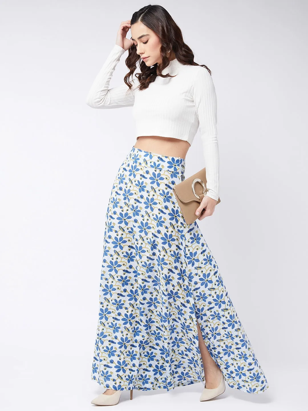 Cerulean Blue Long Skirt