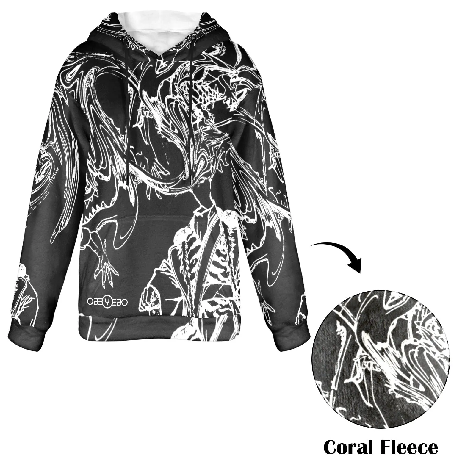Chasing The Dragon Women's Flannel Hoodie