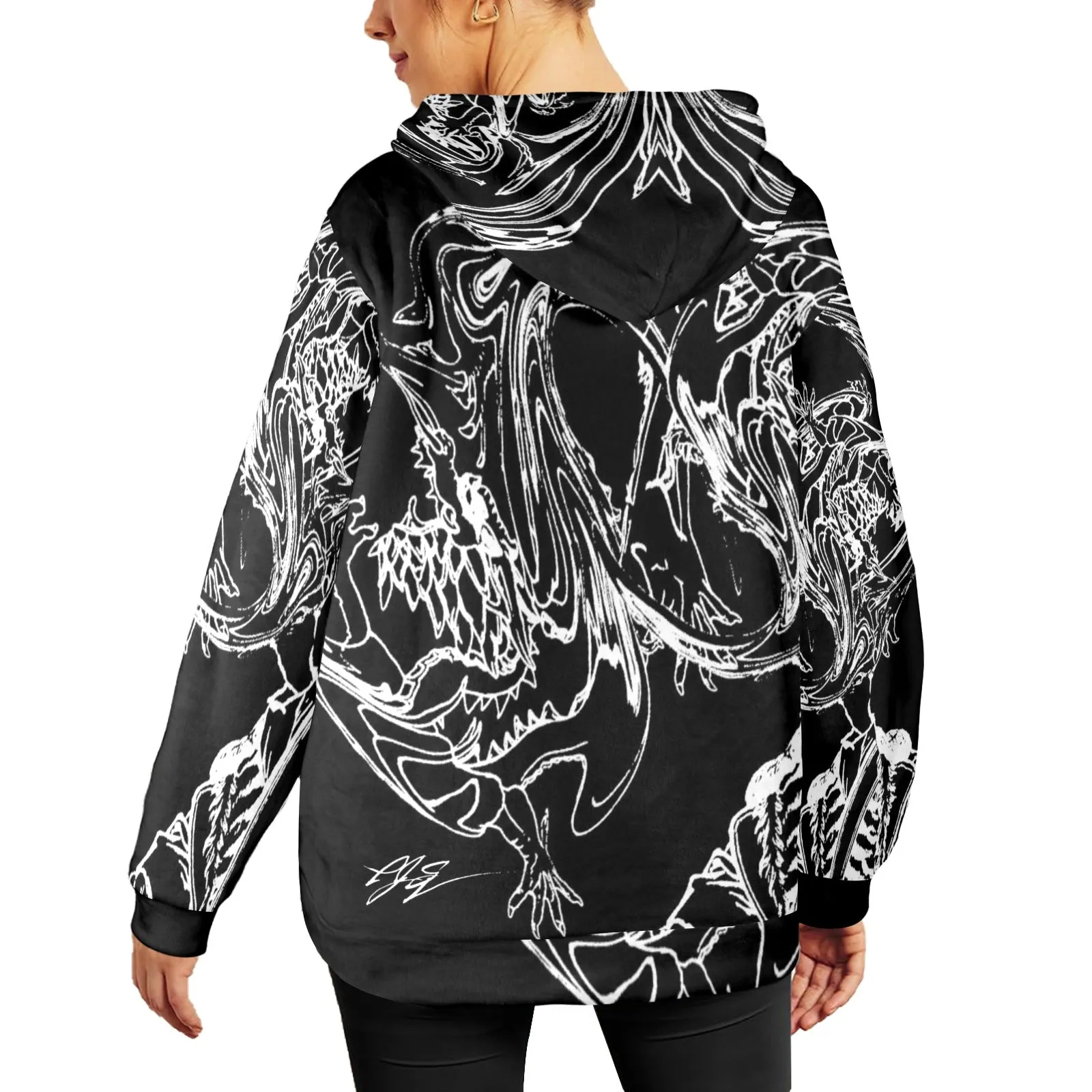 Chasing The Dragon Women's Flannel Hoodie